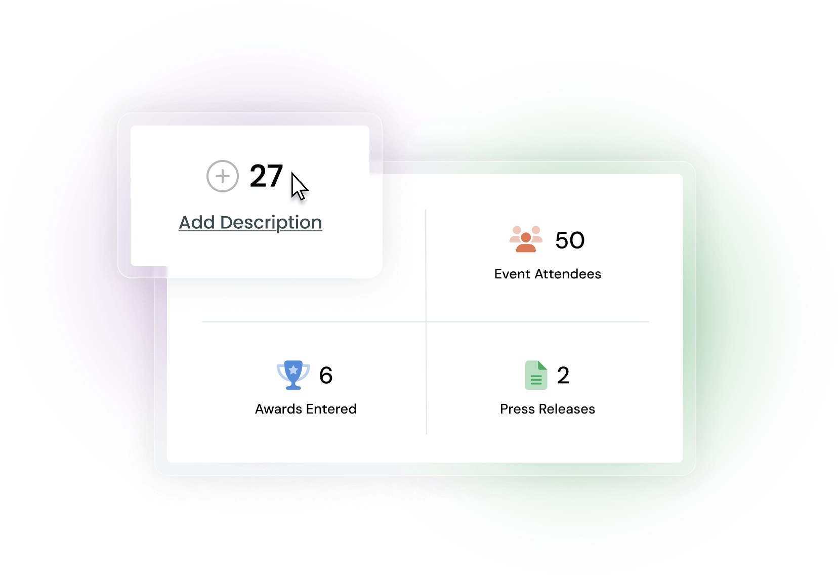 Custom KPI and activity highlight fields within a report